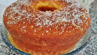 Bolo de coco laranja e cenoura