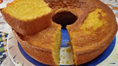 Bolo de laranja e coco