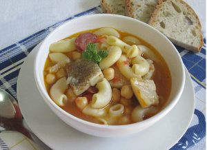 Sopa de Grão com Bacalhau